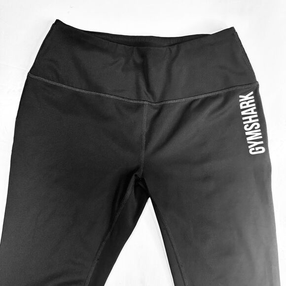 Gymshark Legging Small Black Cropped Mesh Womens Training Workout Pocket EUC - Picture 3 of 13